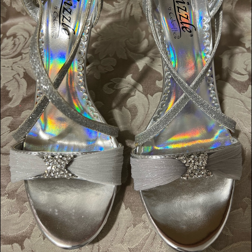 Sizzle silver decorative heels
